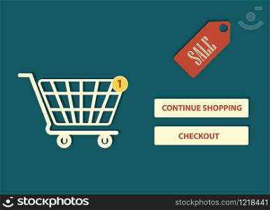 Website page Online shopping vector design.