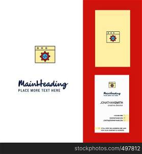 Website programming Creative Logo and business card. vertical Design Vector