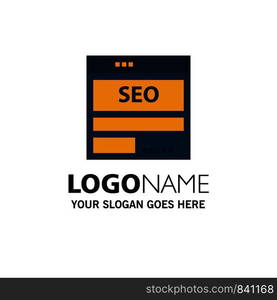 Website, Server, Data, Hosting, Seo, Tech Business Logo Template. Flat Color