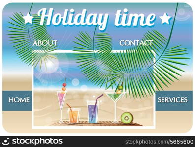 Website template travel agency, holiday