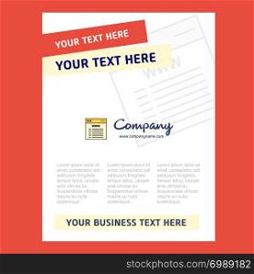 Website Title Page Design for Company profile ,annual report, presentations, leaflet, Brochure Vector Background
