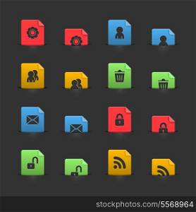 Website ui elements on moving stubs, two positions isolated vector illustration