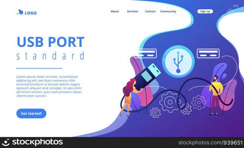 Website vibrant violet landing web page template.. concept landing page.