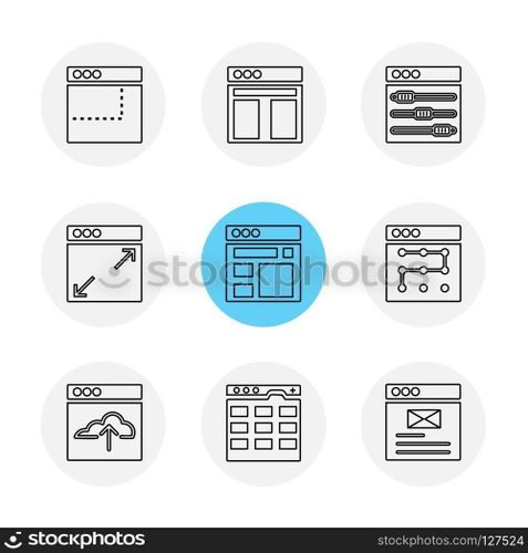 website , web , user interface , web app , internet , website , dwonloading , uploading, user design , icon, vector, design,  flat,  collection, style, creative,  icons , 