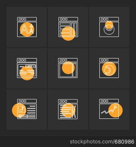 website , web , user interface , web app , internet , website , dwonloading , uploading, user design , icon, vector, design,  flat,  collection, style, creative,  icons , 