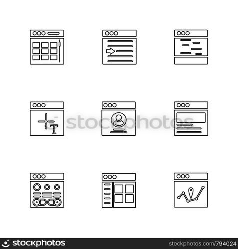 website , web , user interface , web app , internet , website , dwonloading , uploading, user design , icon, vector, design, flat, collection, style, creative, icons ,