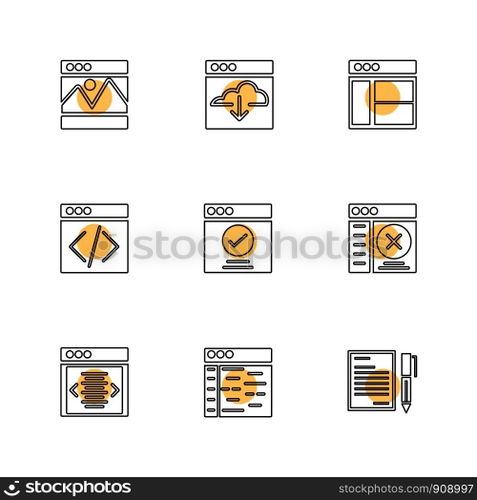 website , web , user interface , web app , internet , website , dwonloading , uploading, user design , icon, vector, design,  flat,  collection, style, creative,  icons , 