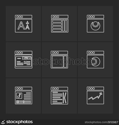 website , web , user interface , web app , internet , website , dwonloading , uploading, user design , icon, vector, design, flat, collection, style, creative, icons ,