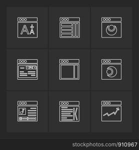 website , web , user interface , web app , internet , website , dwonloading , uploading, user design , icon, vector, design, flat, collection, style, creative, icons ,