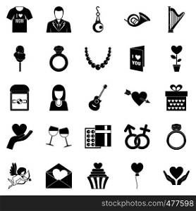 Wedding apparel icons set. Simple set of 25 wedding apparel vector icons for web isolated on white background. Wedding apparel icons set, simple style