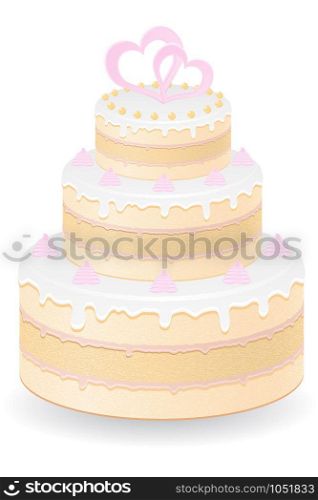 wedding cake vector illustration isolated on white background