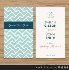 wedding card pattern green 02