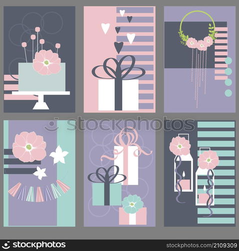 Wedding cards.Vector illustration. Wedding cards