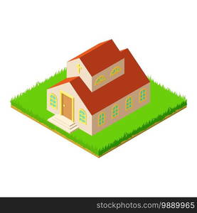 Wedding church icon. Isometric illustration of wedding church vector icon for web. Wedding church icon, isometric style