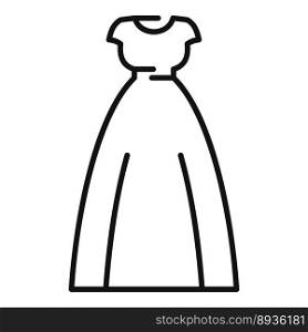 Wedding dress neckline icon outline vector. White bridal. Woman shower. Wedding dress neckline icon outline vector. White bridal