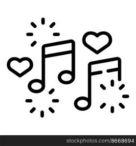 Wedding event music icon outline vector. Service manager. Ceremony party. Wedding event music icon outline vector. Service manager