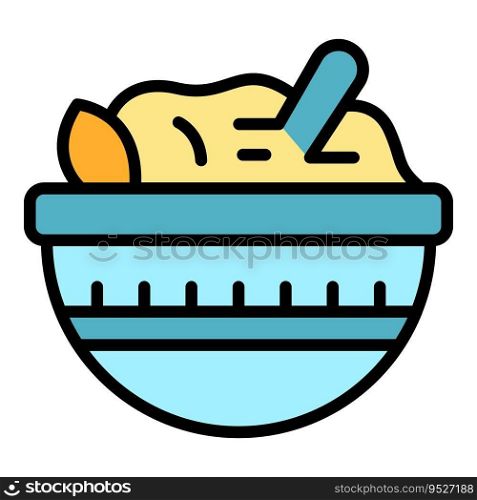 Wedding food bowl icon outline vector. Event service. Manager ceremony color flat. Wedding food bowl icon vector flat