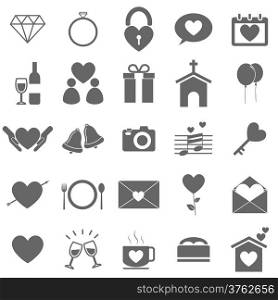 Wedding icons on white background, stock vector