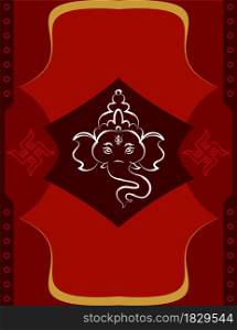 Wedding Invitation Card Ganesha Vector Art Illustration