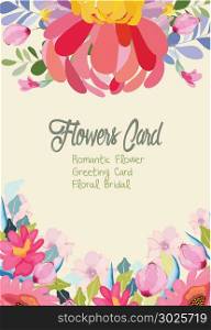 Wedding invitation card with flower Templates on white background
