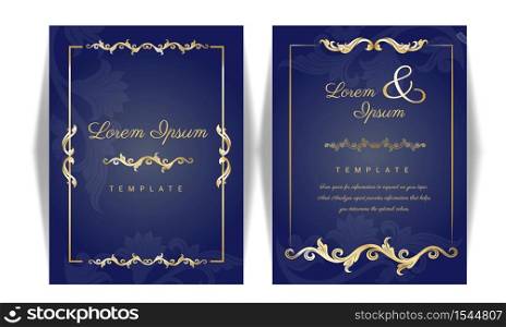 Wedding invitation, greeting card with vintage ornament. Paper lace envelope template.