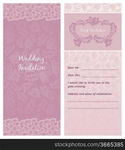 wedding invitation, ornament-flowers
