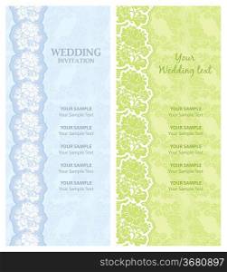 Wedding invitation template, vector