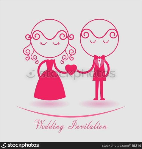 wedding invitation Vector illustration