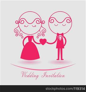 wedding invitation Vector illustration