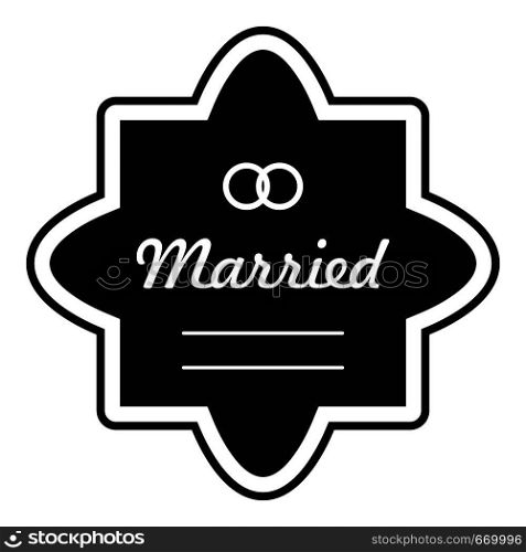 Wedding label icon. Simple illustration of wedding label vector icon for web. Wedding label icon, simple style.