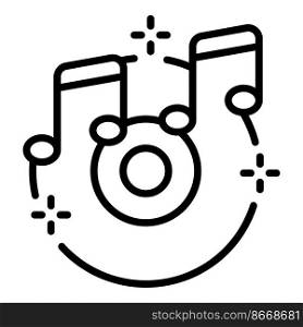 Wedding music party icon outline vector. Event service. Ceremony gift. Wedding music party icon outline vector. Event service