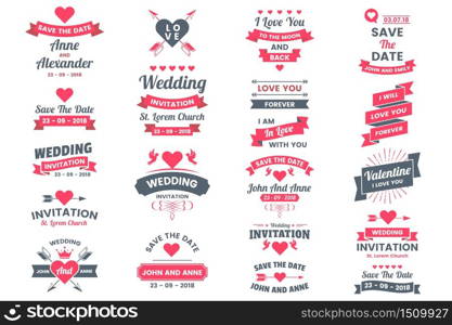 Wedding Retro Vintage Vector Label for banner