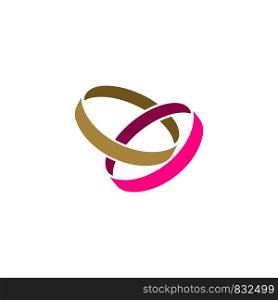 Wedding Ring Logo Template Illustration Design. Vector EPS 10.