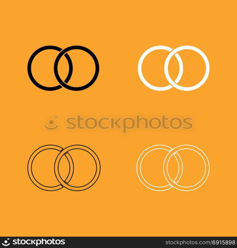 Wedding rings icon .