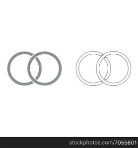 Wedding rings icon .