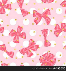 Wedding seamless pattern background with bows and glitter. Wedding seamless pattern background with bows and glitter.