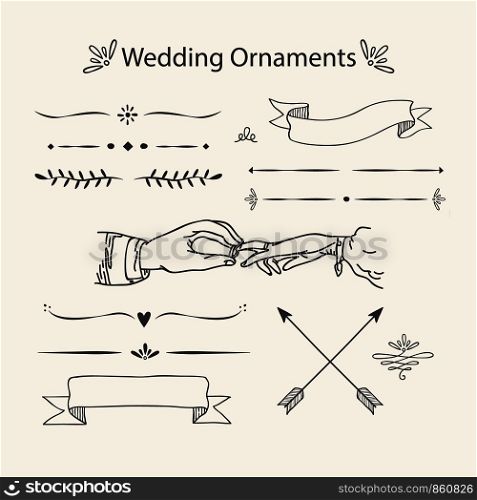 wedding theme vector art