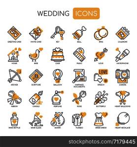 Wedding , Thin Line and Pixel Perfect Icons