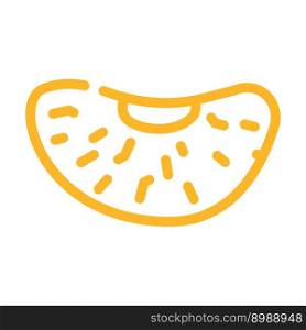 wedge mandarin clementine color icon vector. wedge mandarin clementine sign. isolated symbol illustration. wedge mandarin clementine color icon vector illustration