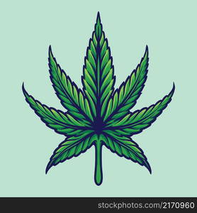 Weed Botanical Cannabis Leaves Logo Vector illustrations for your work Logo, mascot merchandise t-shirt, stickers and Label designs, poster, greeting cards advertising business company or brands.