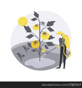 Weed control abstract concept vector illustration. Gardening maintenance, pest control, spray chemicals, weed killer, lawn care service, herbicide and pesticide abstract metaphor.. Weed control abstract concept vector illustration.