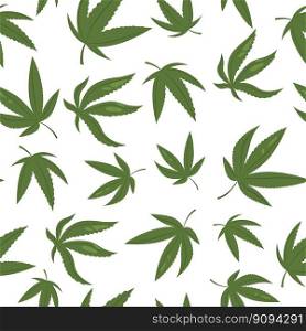 Weed pattern. Seamless print with cannabis green leaf, medical legalized marijuana symbol for wrapping paper wallpaper textile. Vector cartoon texture pattern cannabis print seamless illustration. Weed pattern. Seamless print with cannabis green leaf, medical legalized marijuana symbol for wrapping paper wallpaper textile. Vector cartoon texture