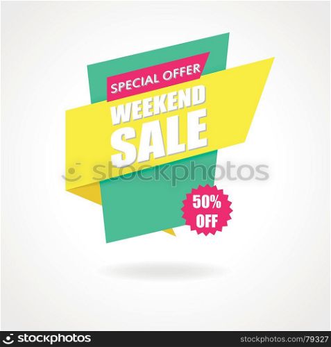 Weekend Sale Weekend special offer poster, banner background.. Weekend Sale Weekend special offer poster, banner background. Vector illustration