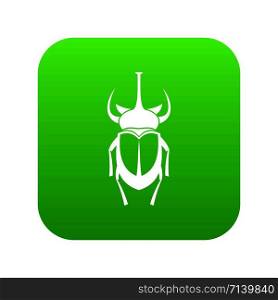 Weevil beetle icon digital green for any design isolated on white vector illustration. Weevil beetle icon digital green
