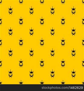 Weevil beetle pattern seamless vector repeat geometric yellow for any design. Weevil beetle pattern vector