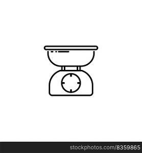 weighing vector icon illustration template design