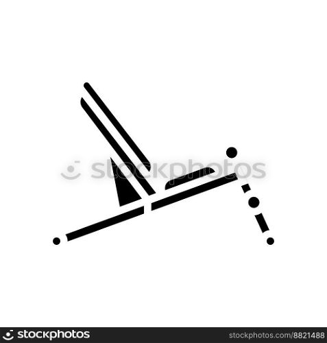 weight bench fitness sport glyph icon vector. weight bench fitness sport sign. isolated symbol illustration. weight bench fitness sport glyph icon vector illustration