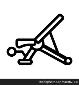 weight bench fitness sport line icon vector. weight bench fitness sport sign. isolated contour symbol black illustration. weight bench fitness sport line icon vector illustration