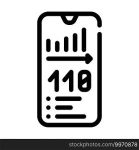 weight control phone app line icon vector. weight control phone app sign. isolated contour symbol black illustration. weight control phone app line icon vector illustration