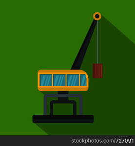 Weight crane icon. Flat illustration of weight crane vector icon for web. Weight crane icon, flat style